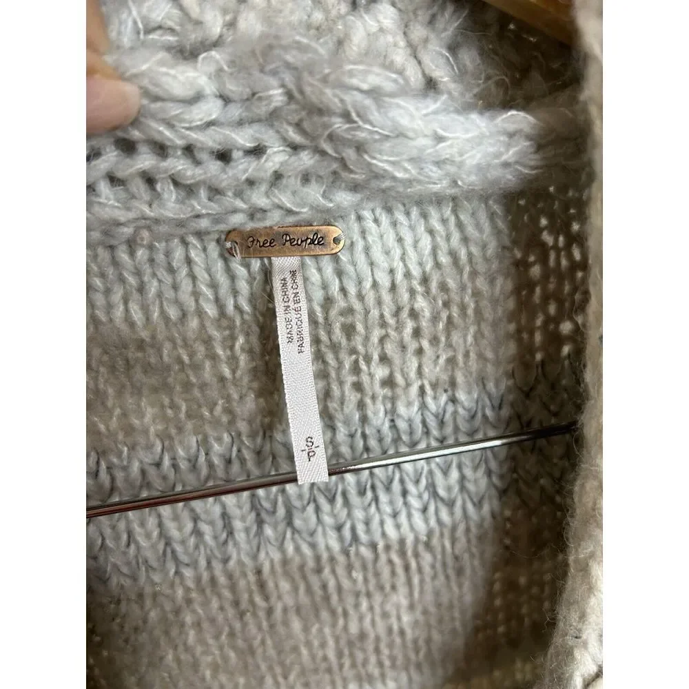 Free People Women's Size Small‎ Cardigan Sweater Gray